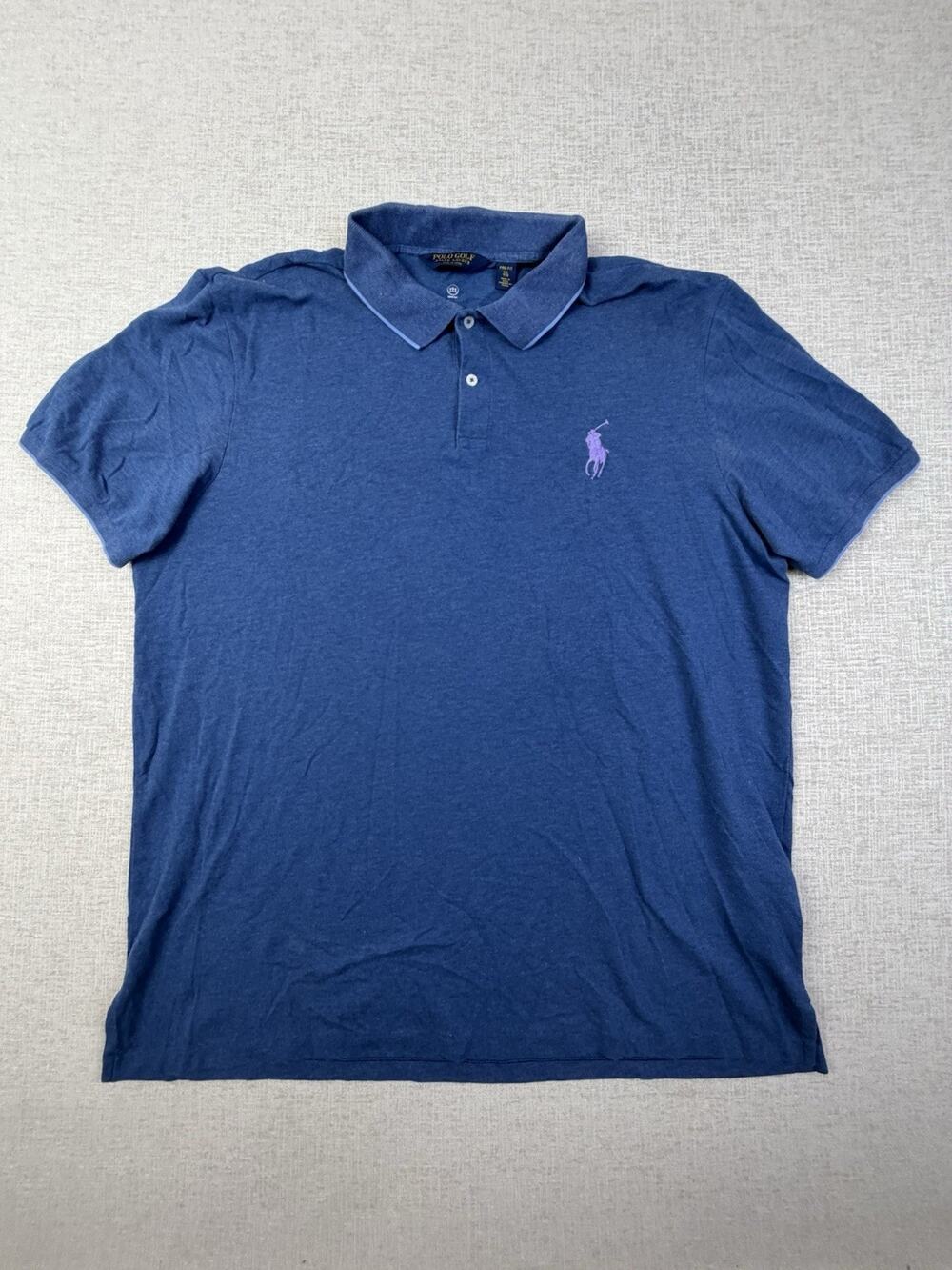 Polo Golf Ralph Lauren Men’s XXL Pro Fit Blue Big Pony Golf Polo Shirt